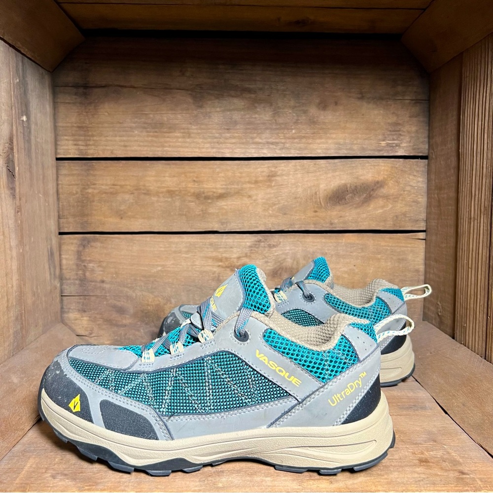 Vasque Kids Monolith Low UltraDry 7209 Gargoyle Everglade Hiking Shoes Size 5